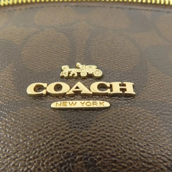 COACH Backpack Daypack Signature Red Brown G1822 F32200 Medium Size EUC - Picture 7 of 15